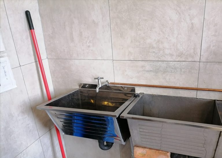 sink installation at Shirinda Primary School